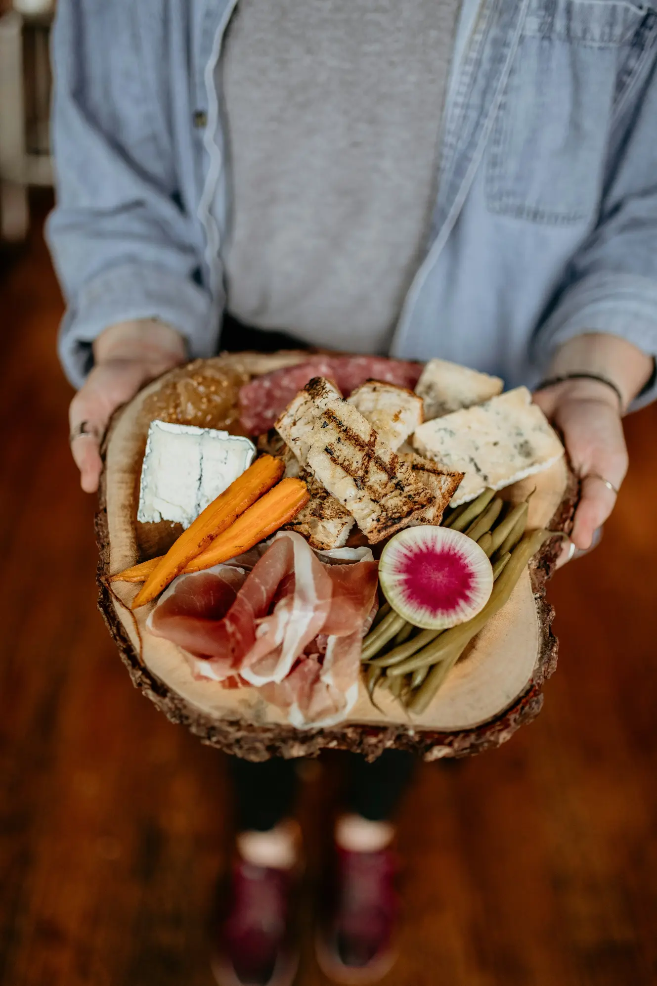 charcuterie spread at the winery at dgd