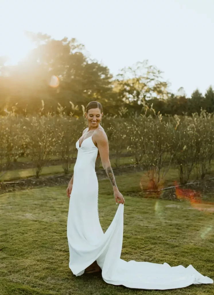 gorgeous golden hour bride